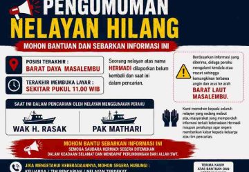 Hilang Kontak di Laut Jawa, Nelayan Masalembu Dalam Pencarian